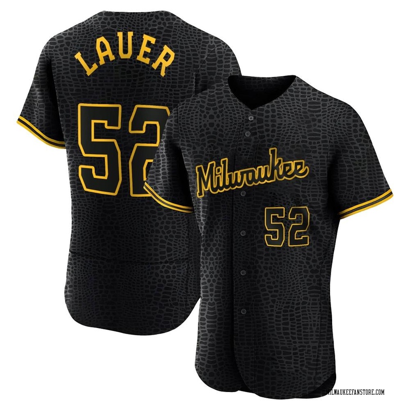 Eric Lauer Men's Nike White Milwaukee Brewers Alternate Replica Custom Jersey Size: Extra Large