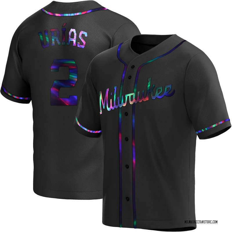 Youth Milwaukee Brewers Luis Urias Replica Gray Road Jersey