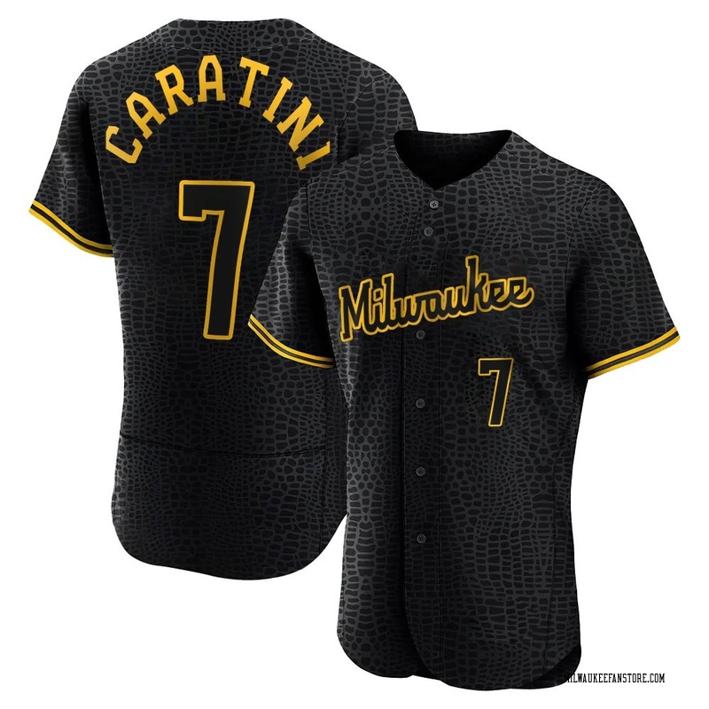 Victor Caratini Autographed Signed Brewers Catcher Custom Replica Pinstripe  Jersey Auto JSA