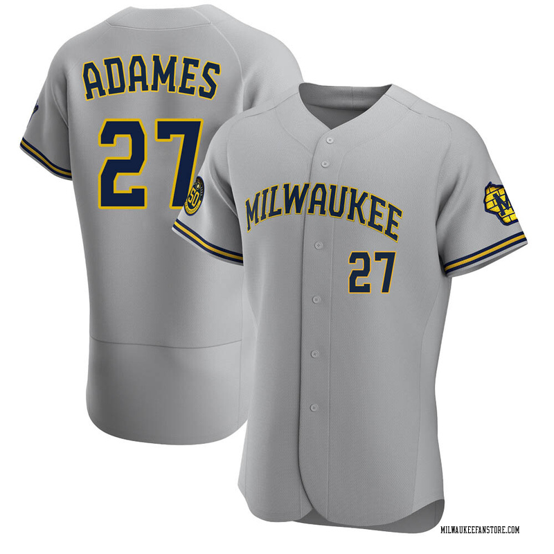 Youth Milwaukee Brewers Willy Adames Replica Black Golden